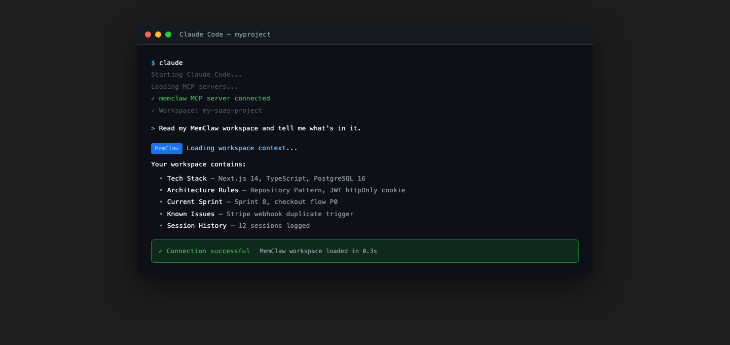 Connection test example