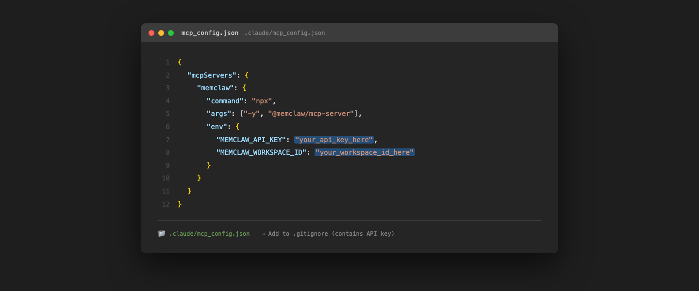 MCP config file example