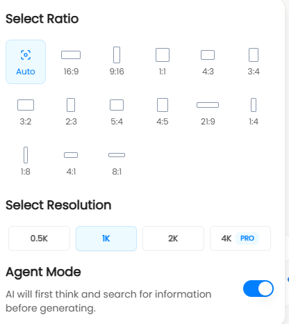 Nano Banana 2 on Felo AI for free 2026 -setting.png