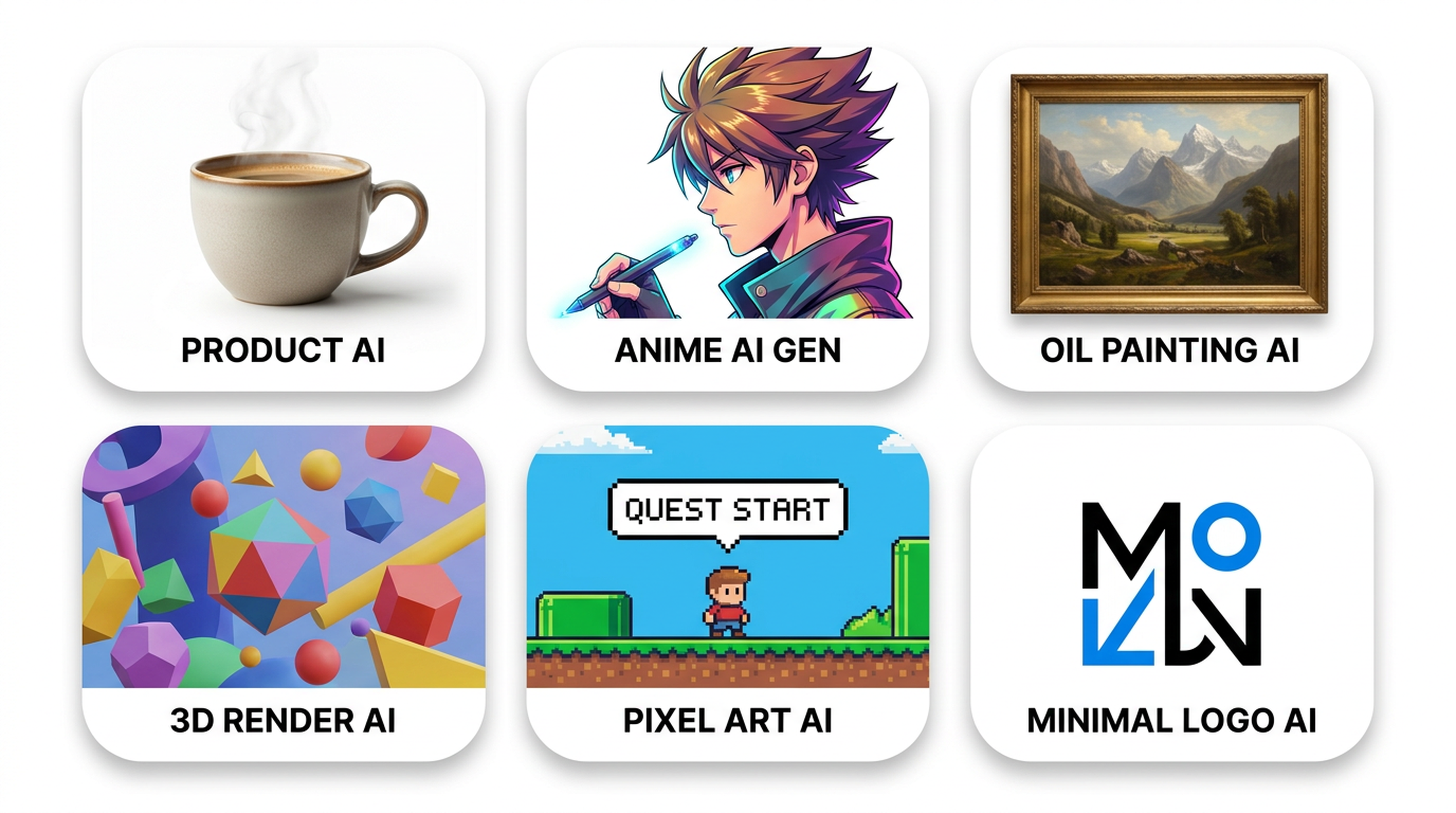 AI image generator free styles comparison grid