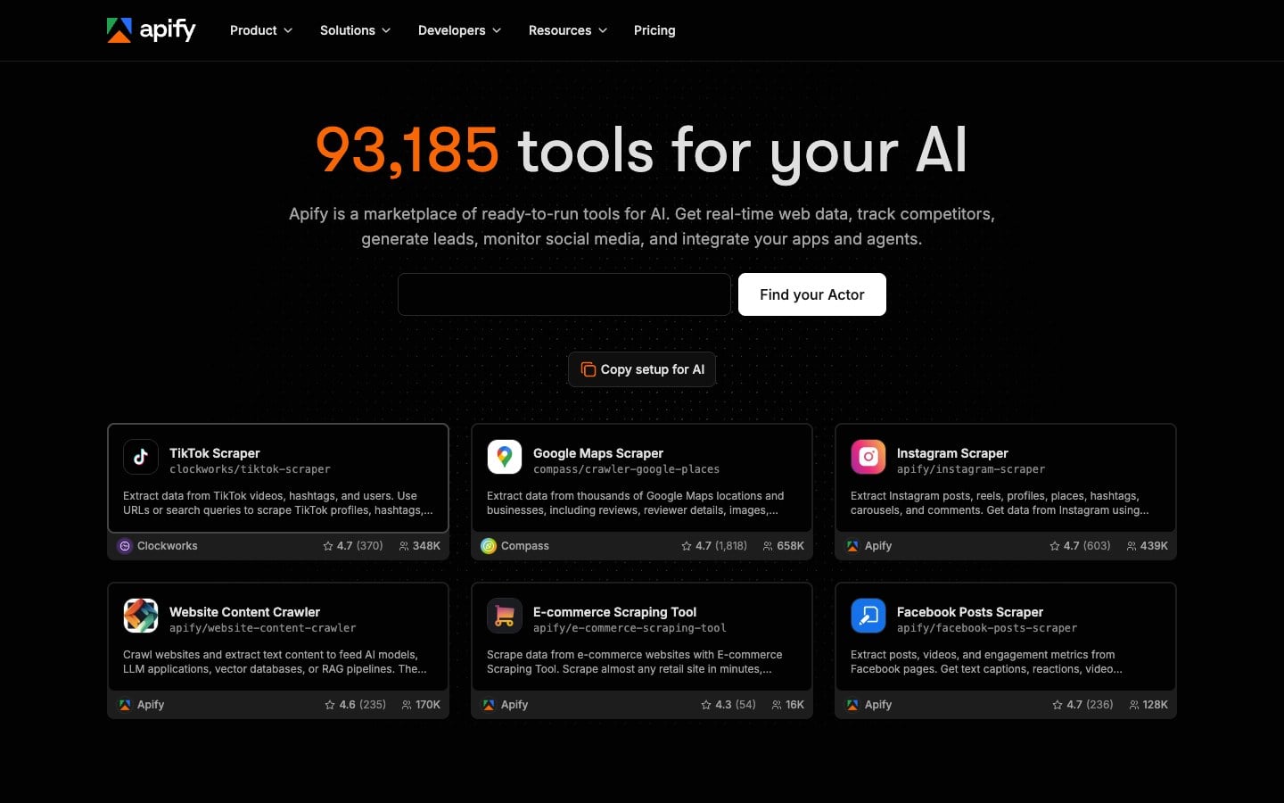 Apify Official Website
