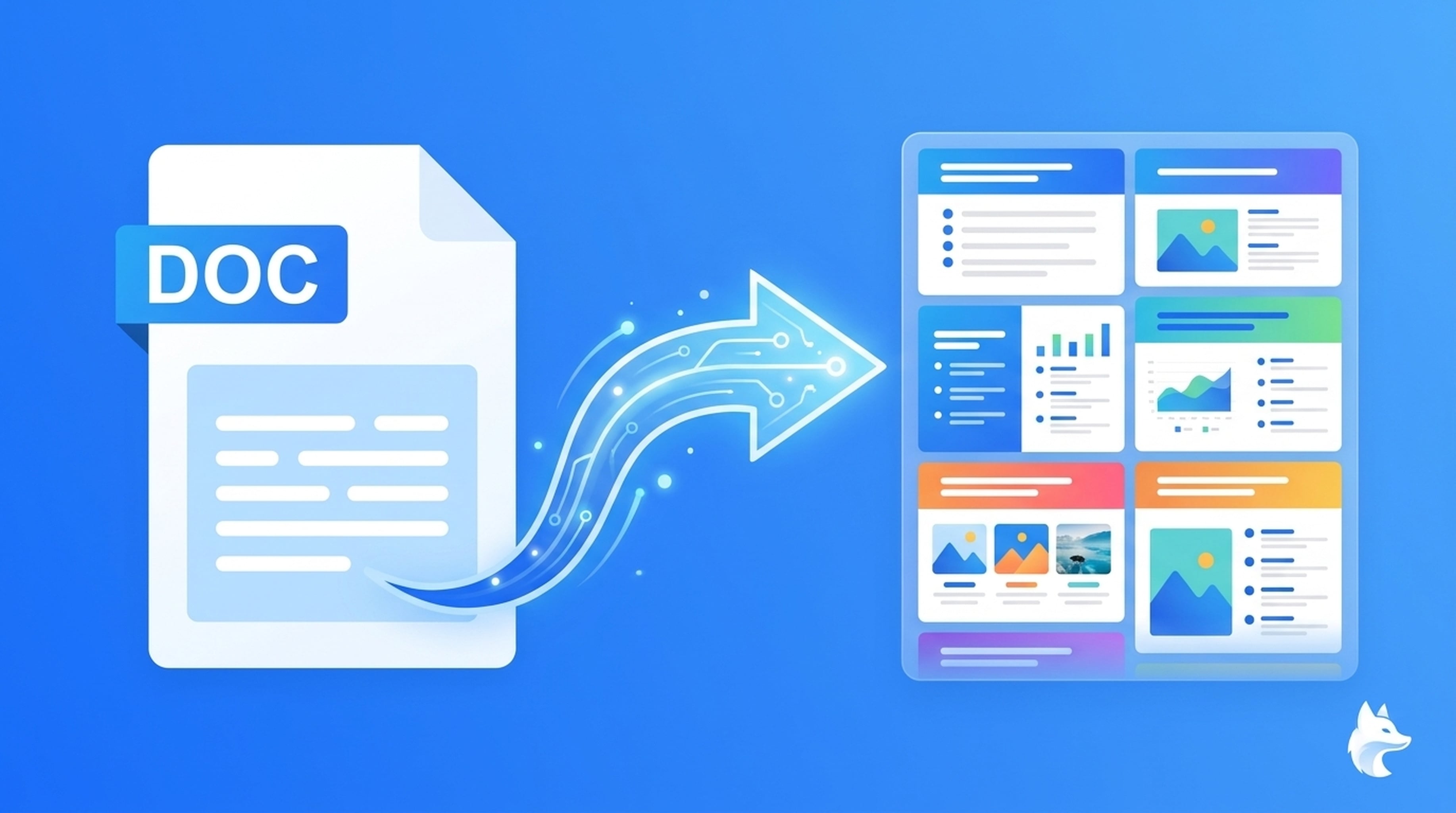 Word document transforming into editable PowerPoint slides using Felo AI