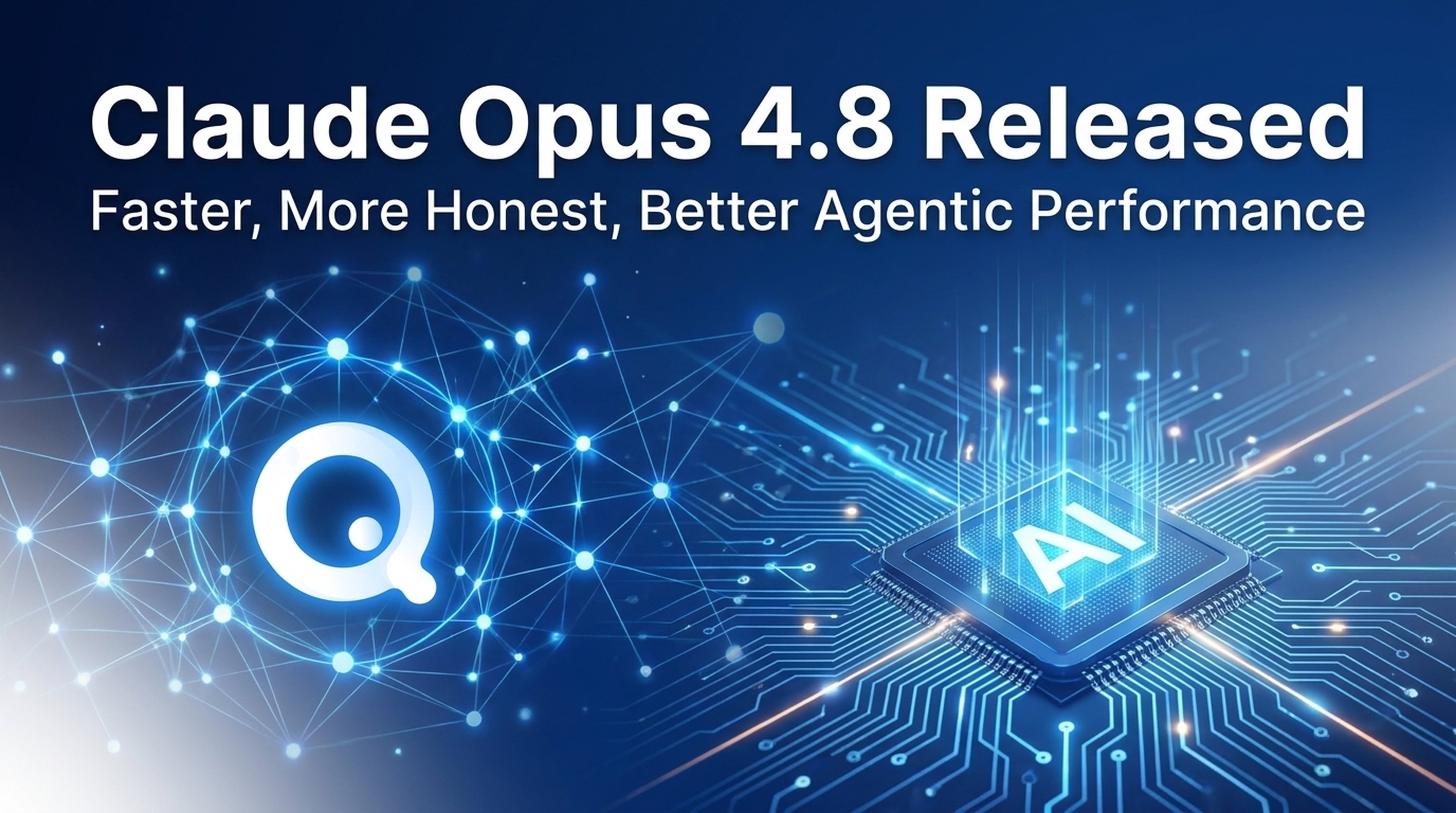 Imagen de portada de Claude Opus 4.8 mostrando el titular y los aspectos destacados