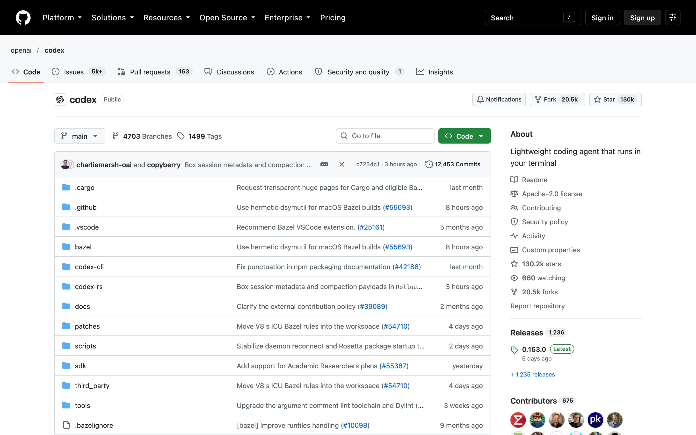 OpenAI Codex CLI Official GitHub Repository