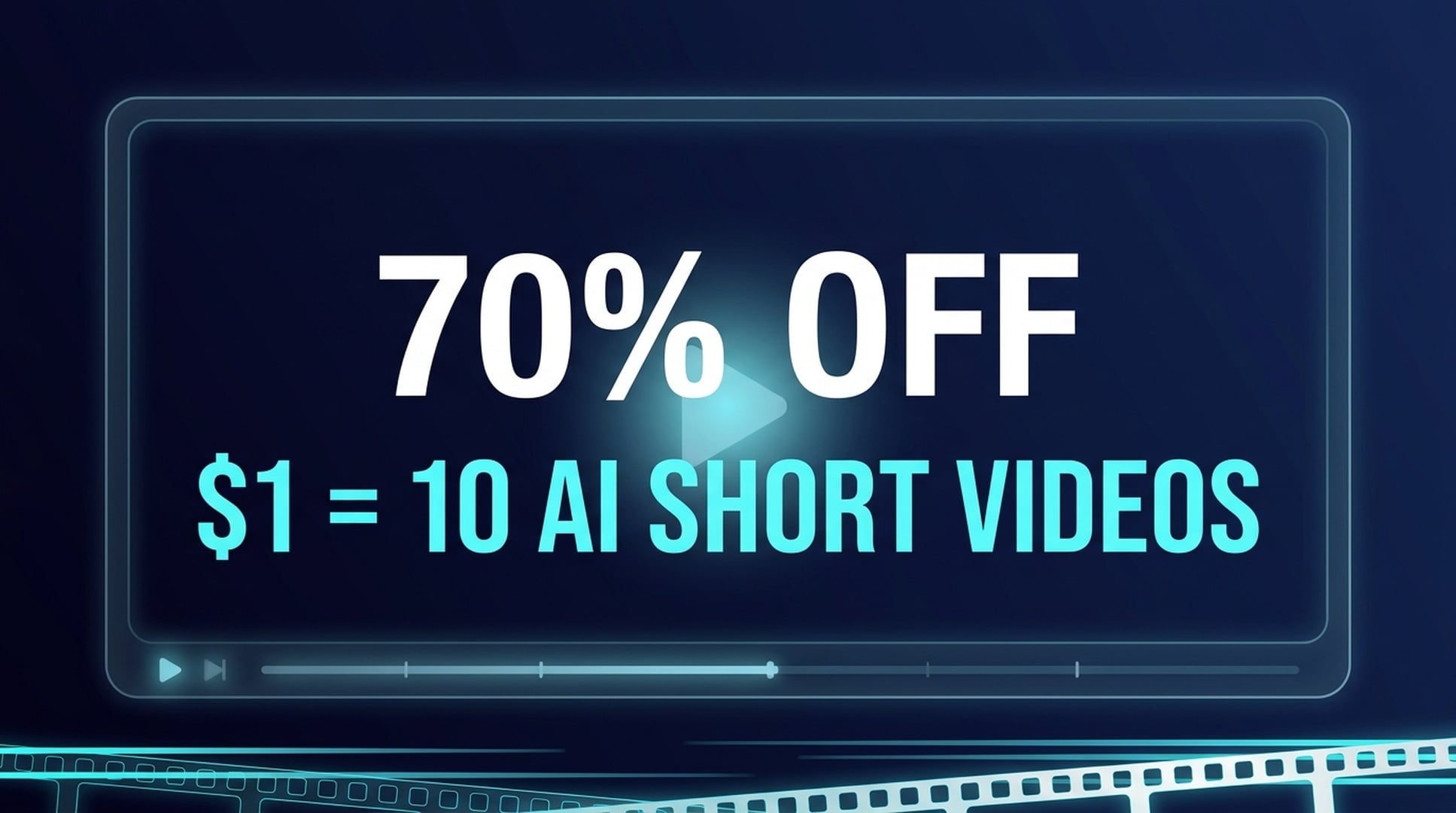 Penawaran waktu terbatas: diskon 70%, $1 untuk 10 video pendek AI di 768P