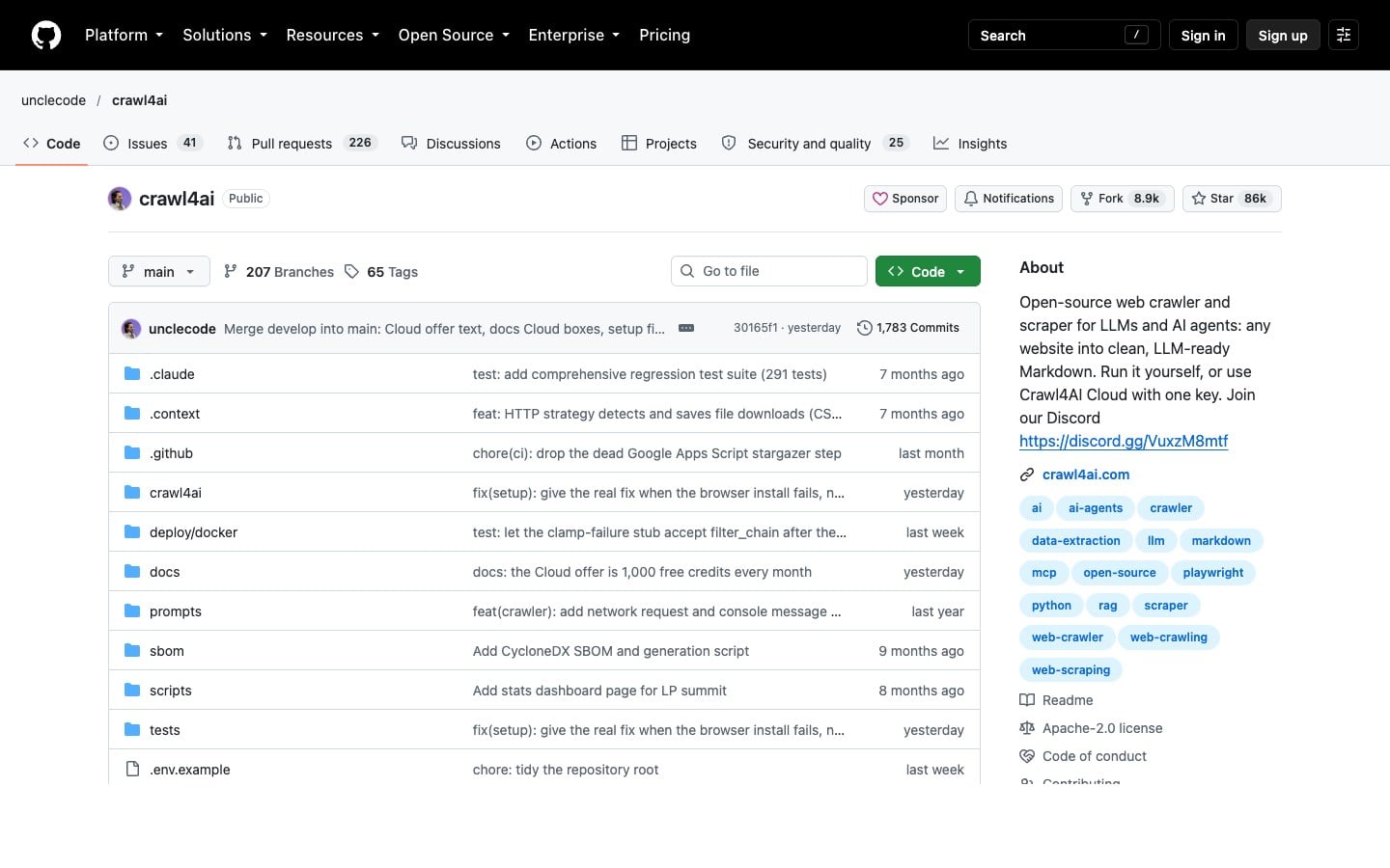 Crawl4AI Official GitHub Repository