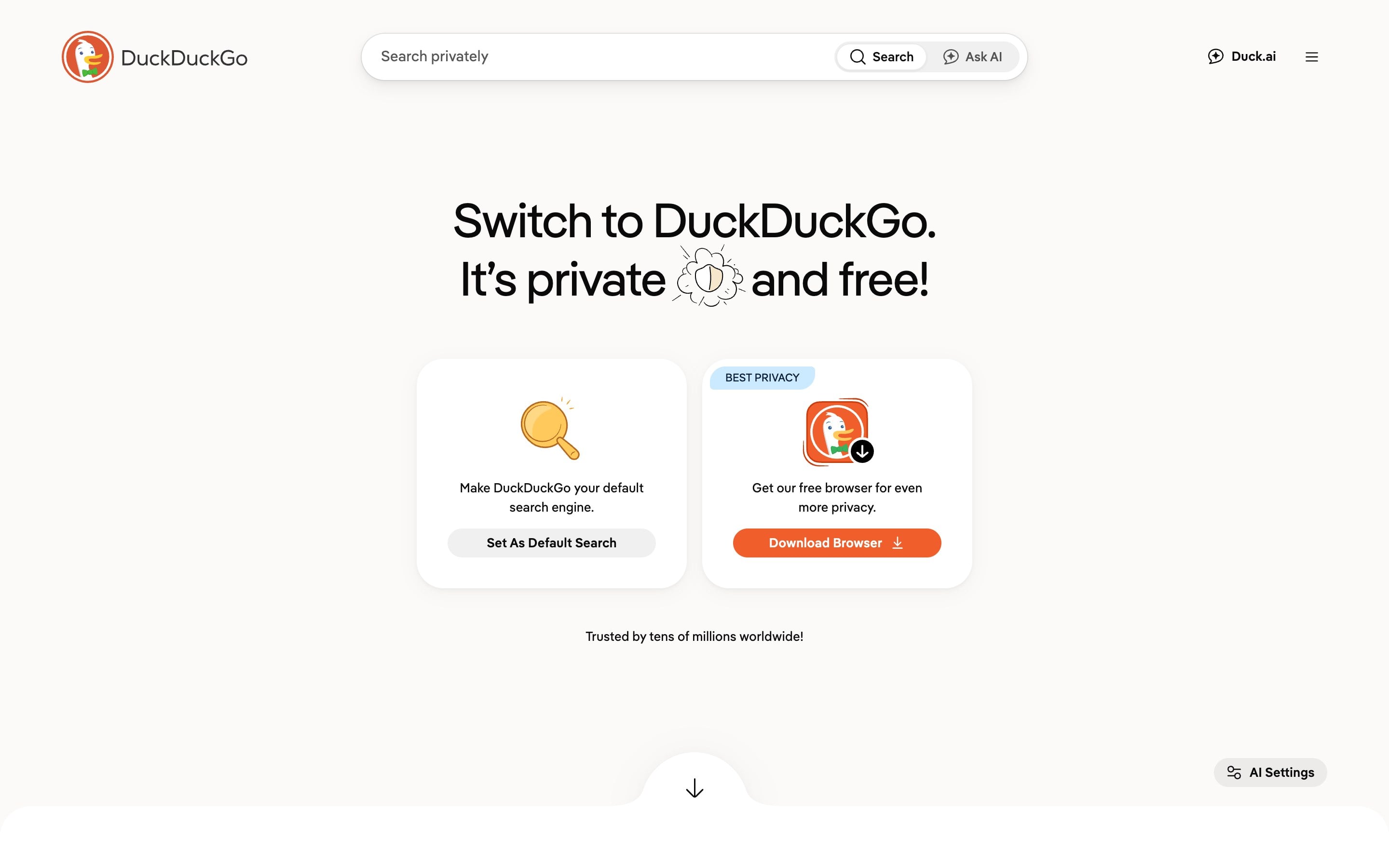 DuckDuckGo Official Website