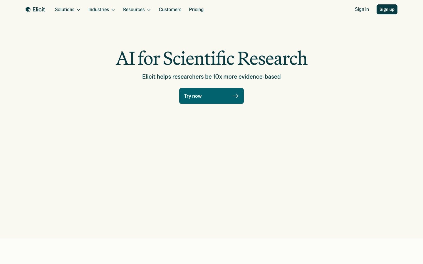 Elicit AI Official Website