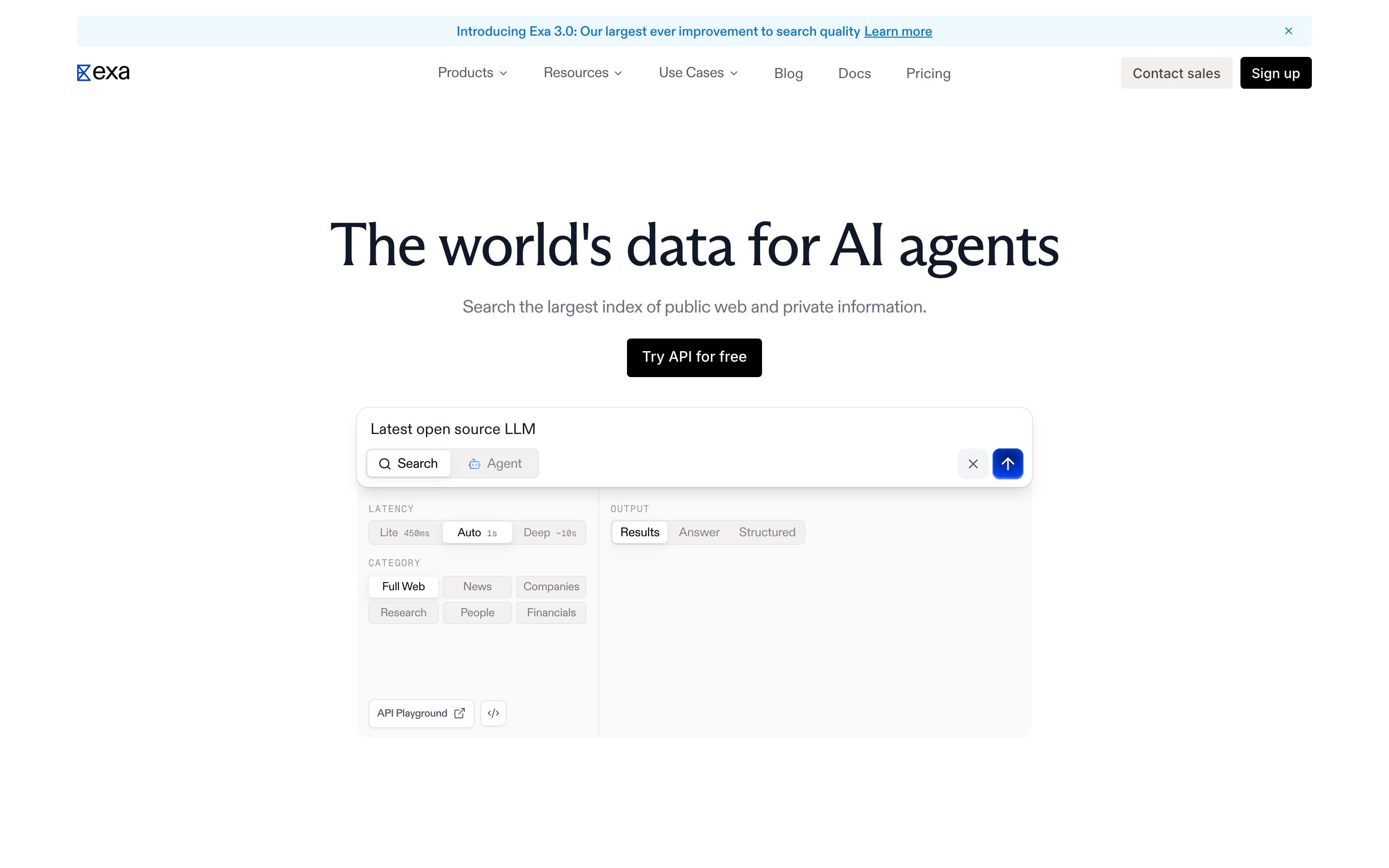 Exa AI Official Website