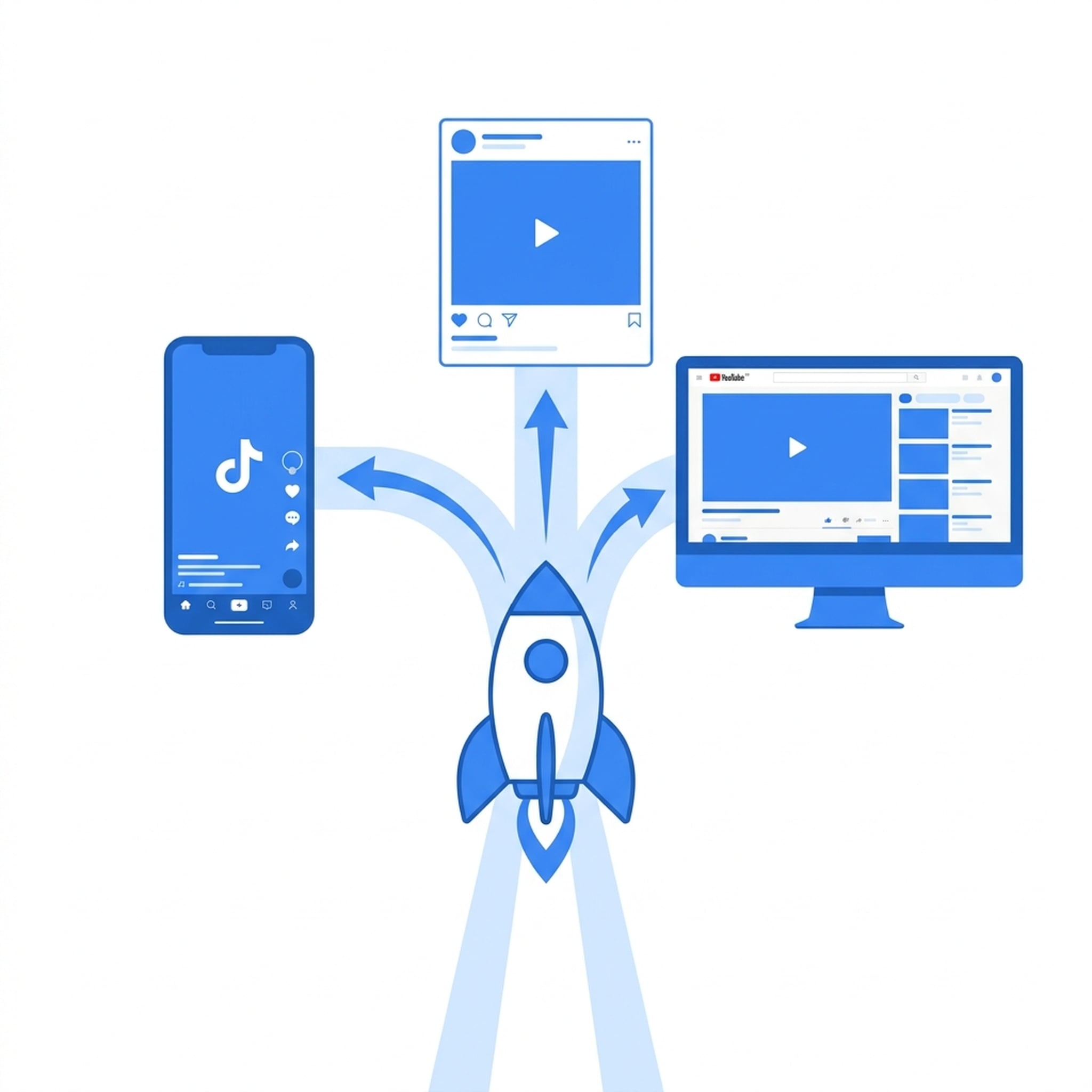 The same product promo video adapted for vertical mobile, square social feed, and wide desktop formats