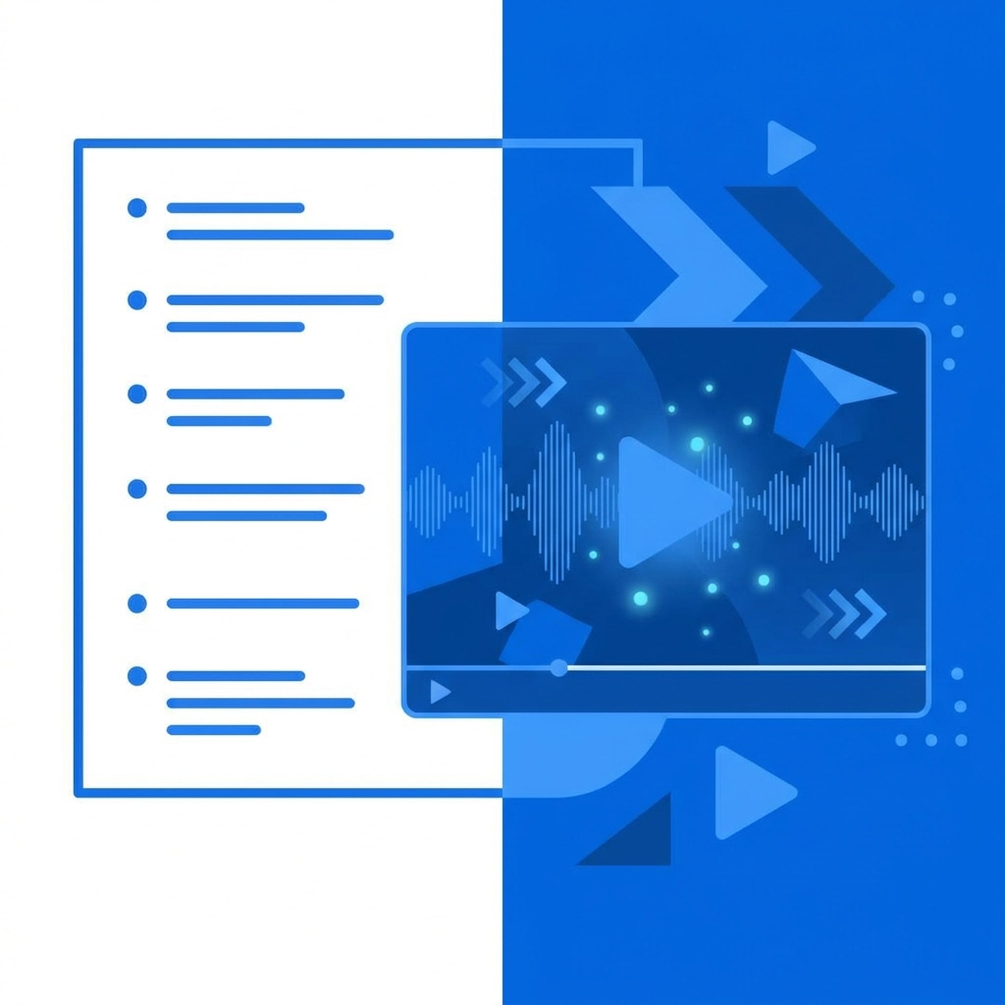 Perbandingan antara daftar changelog statis dan video cuplikan peluncuran animasi dengan sorotan fitur