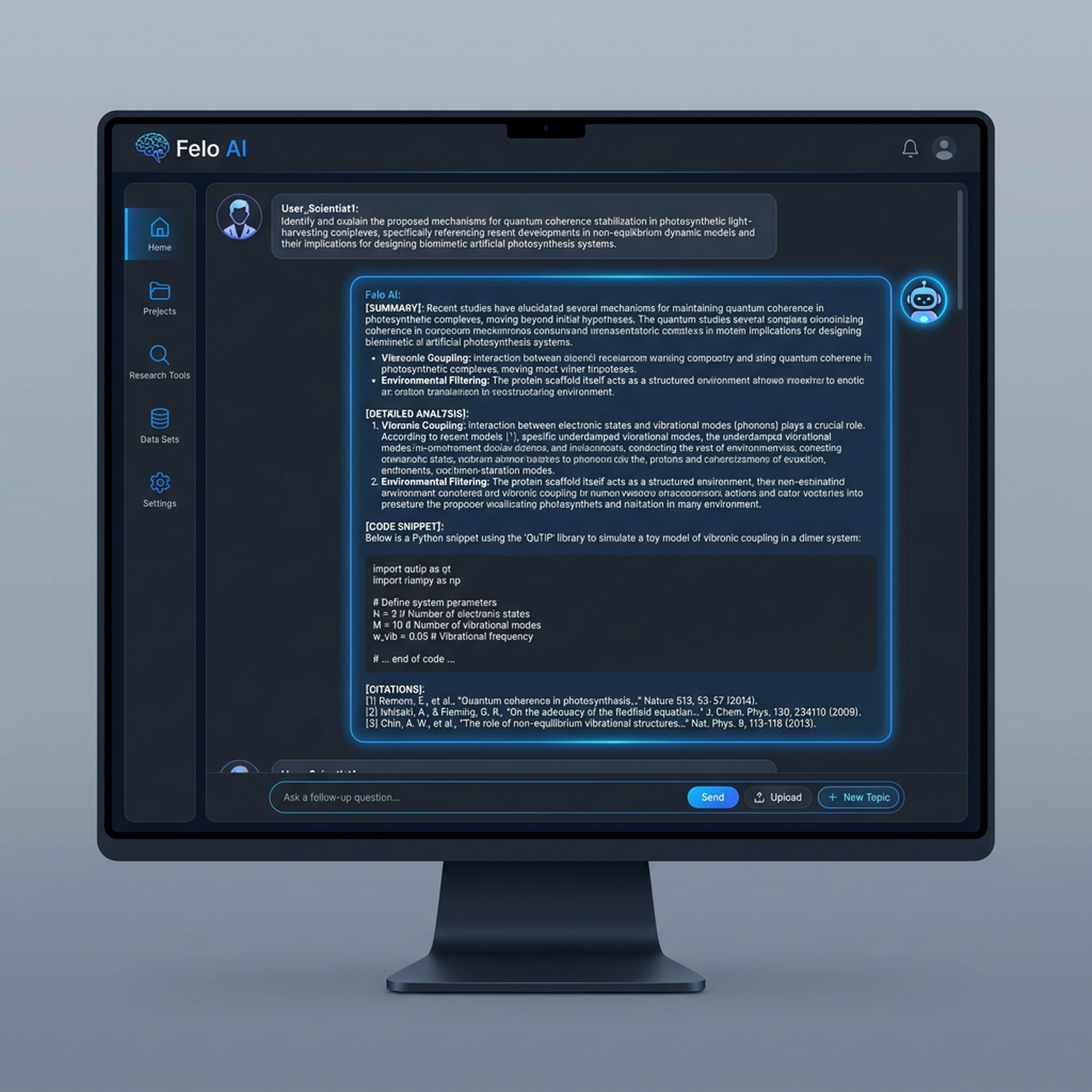 อินเทอร์เฟซ Felo AI แสดงการทำงานของ Gemini 4.0 Pro พร้อมคำตอบค้นหาที่ขับเคลื่อนด้วย AI เชิงลึก