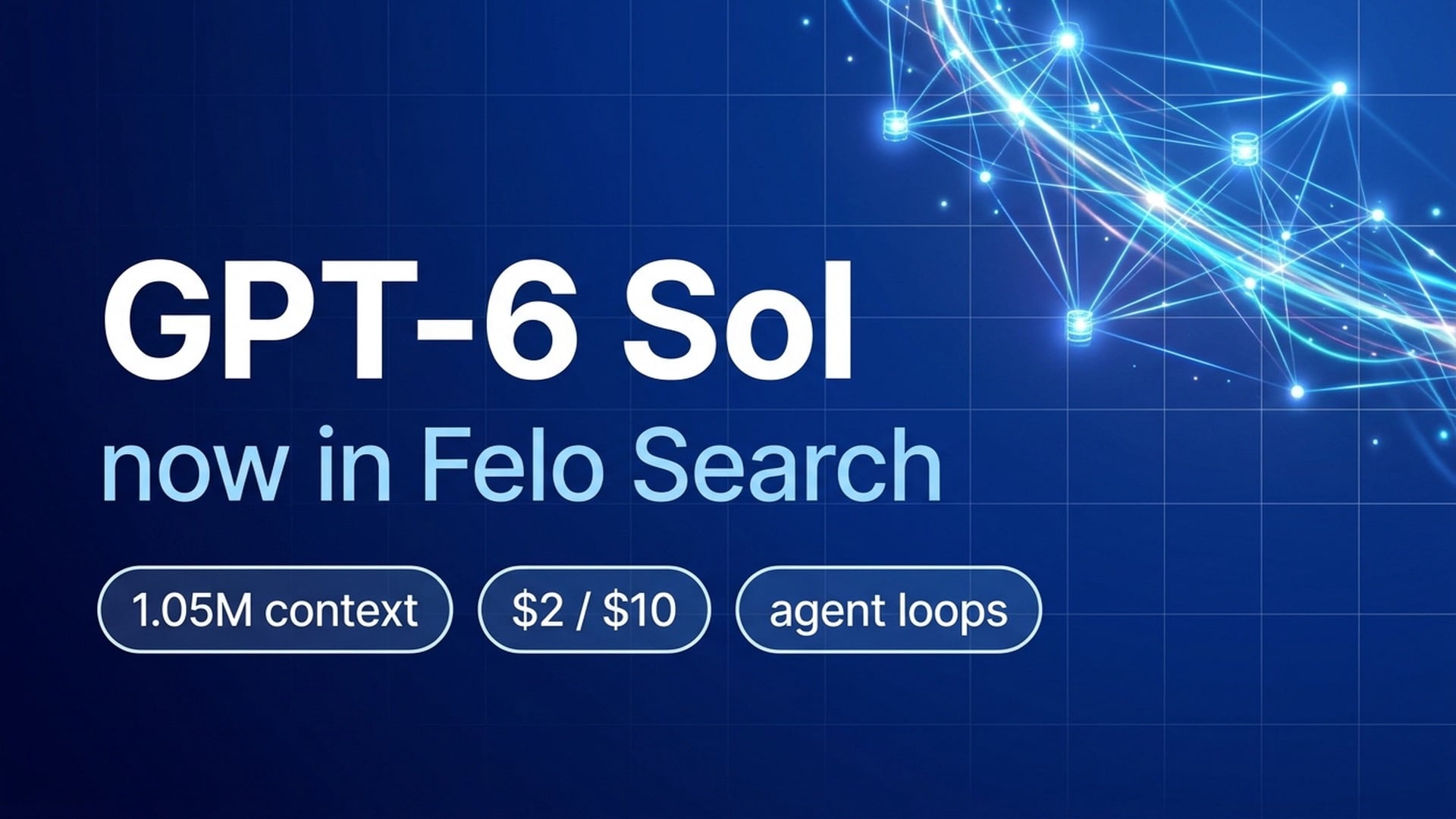 GPT-6 Sol in Felo Search: the mid-tier GPT-6 model with a 1,050,000-token context window