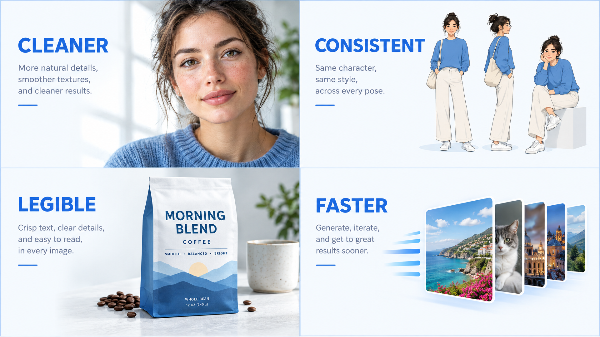 GPT-Image 2.5 Features: sauberere Renderings, konsistente Charaktere, lesbarer Text und schnellere Generierung