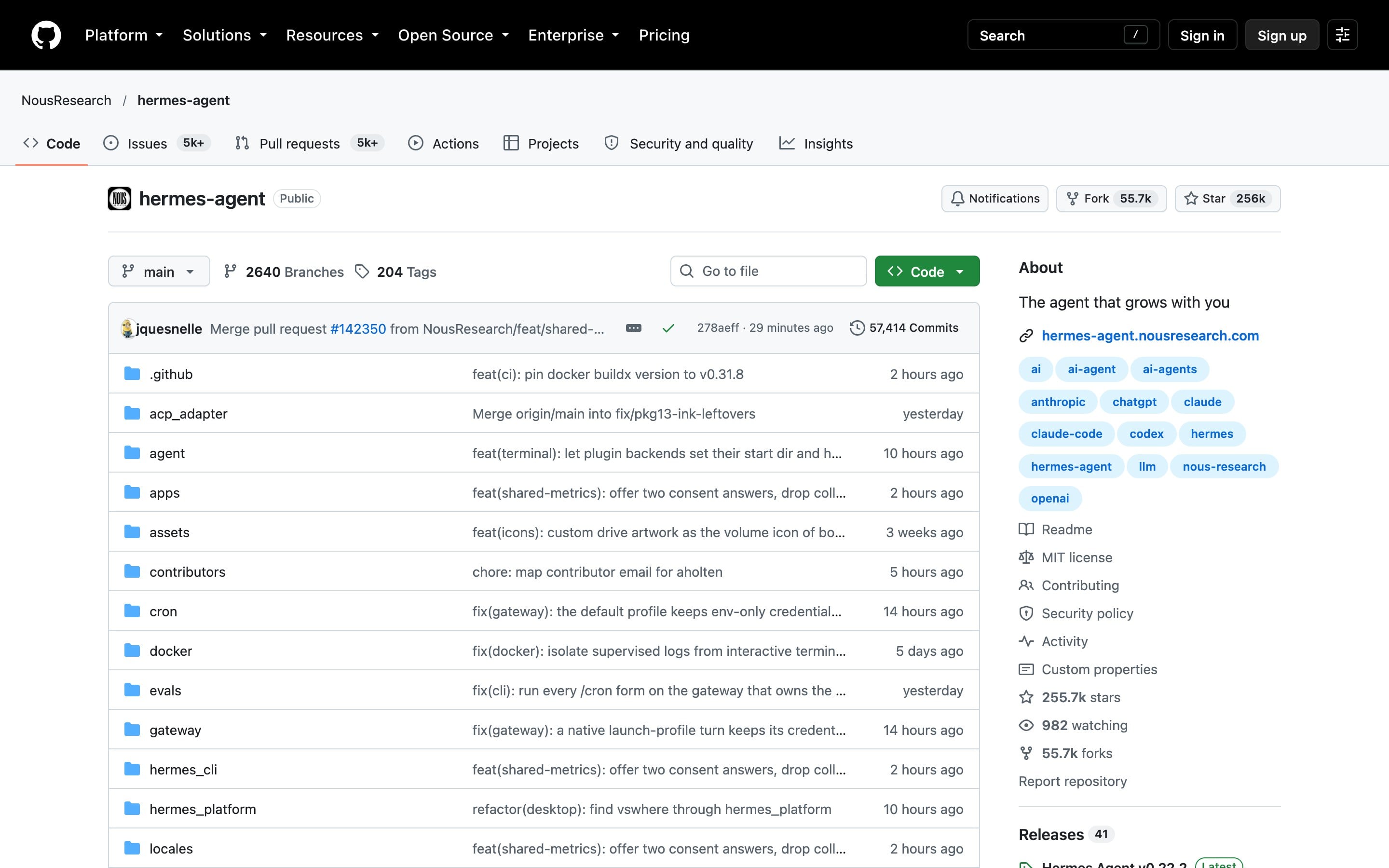 Hermes Agent Official GitHub Repository