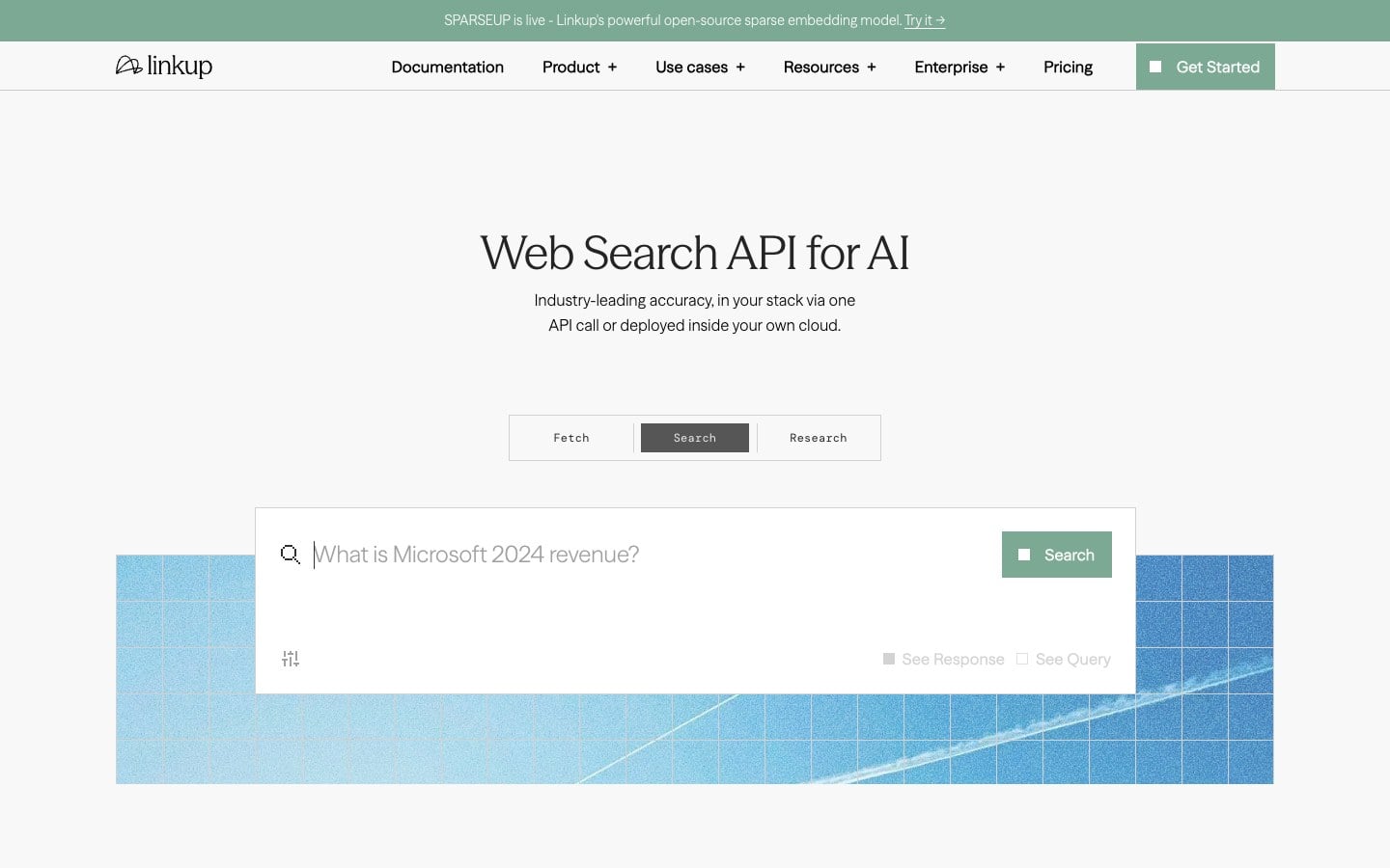 Linkup Search API Official Website