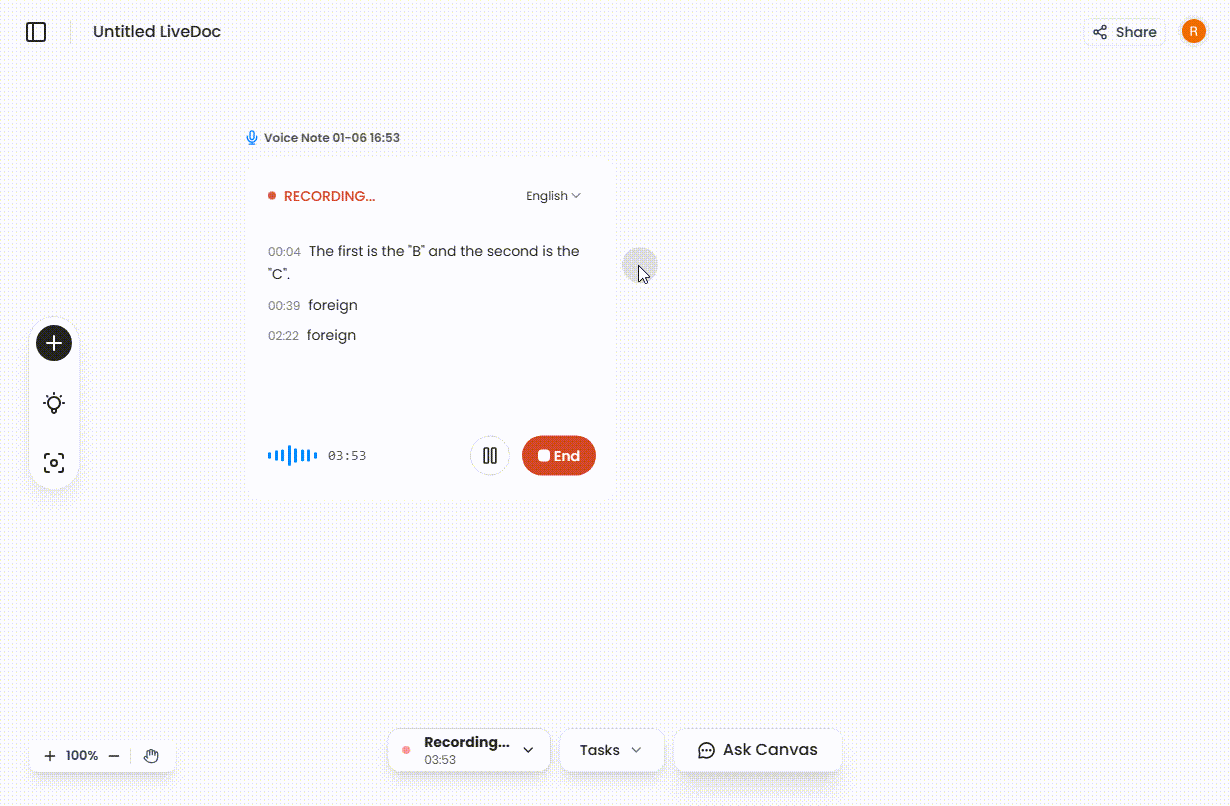 livedoc voice note ai brainstorm.gif