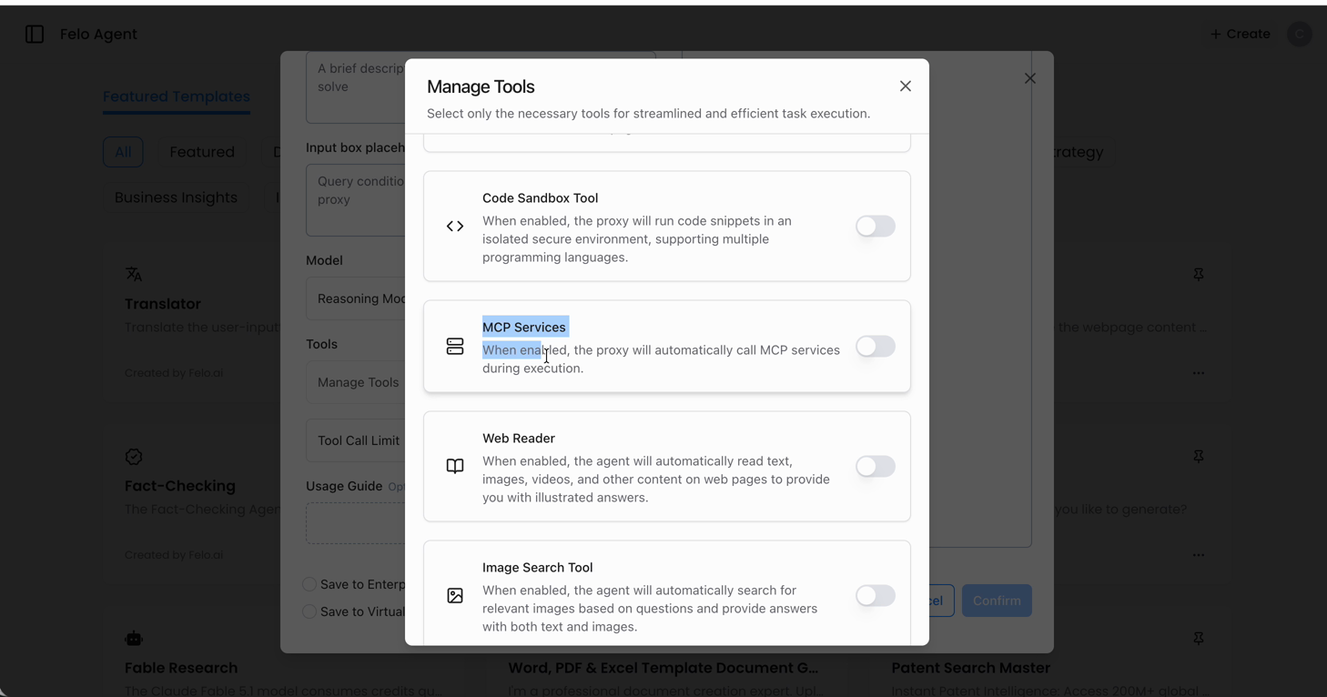 Testing the agent with a task that calls the connected MCP tool