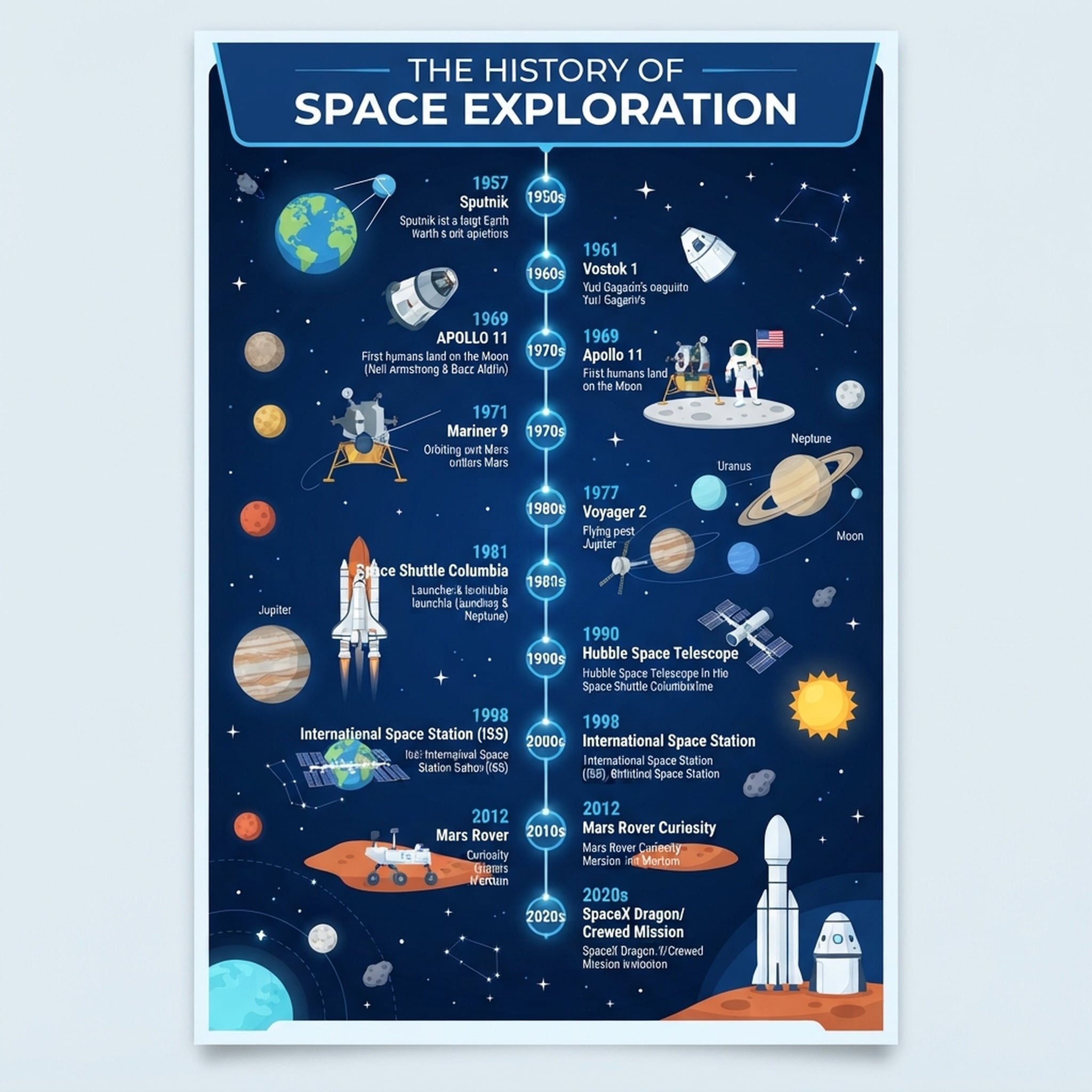 Space exploration infographic — generated with Nano Banana 2 Lite