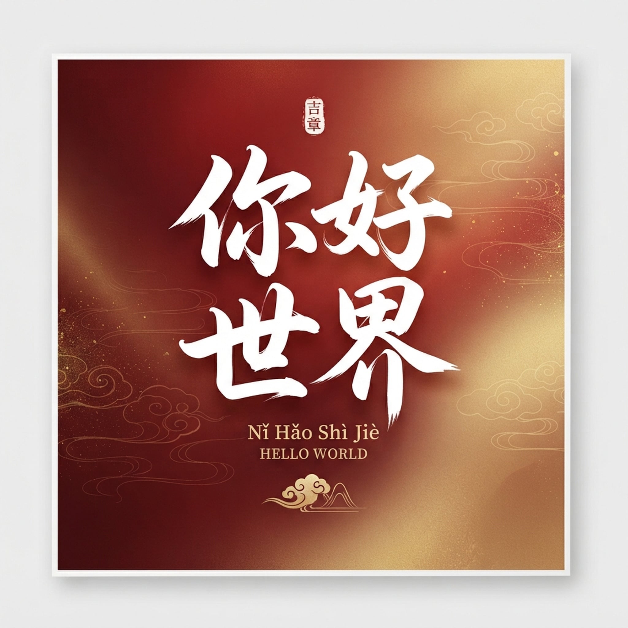 Text rendering in Chinese — generated with Nano Banana 2 Lite