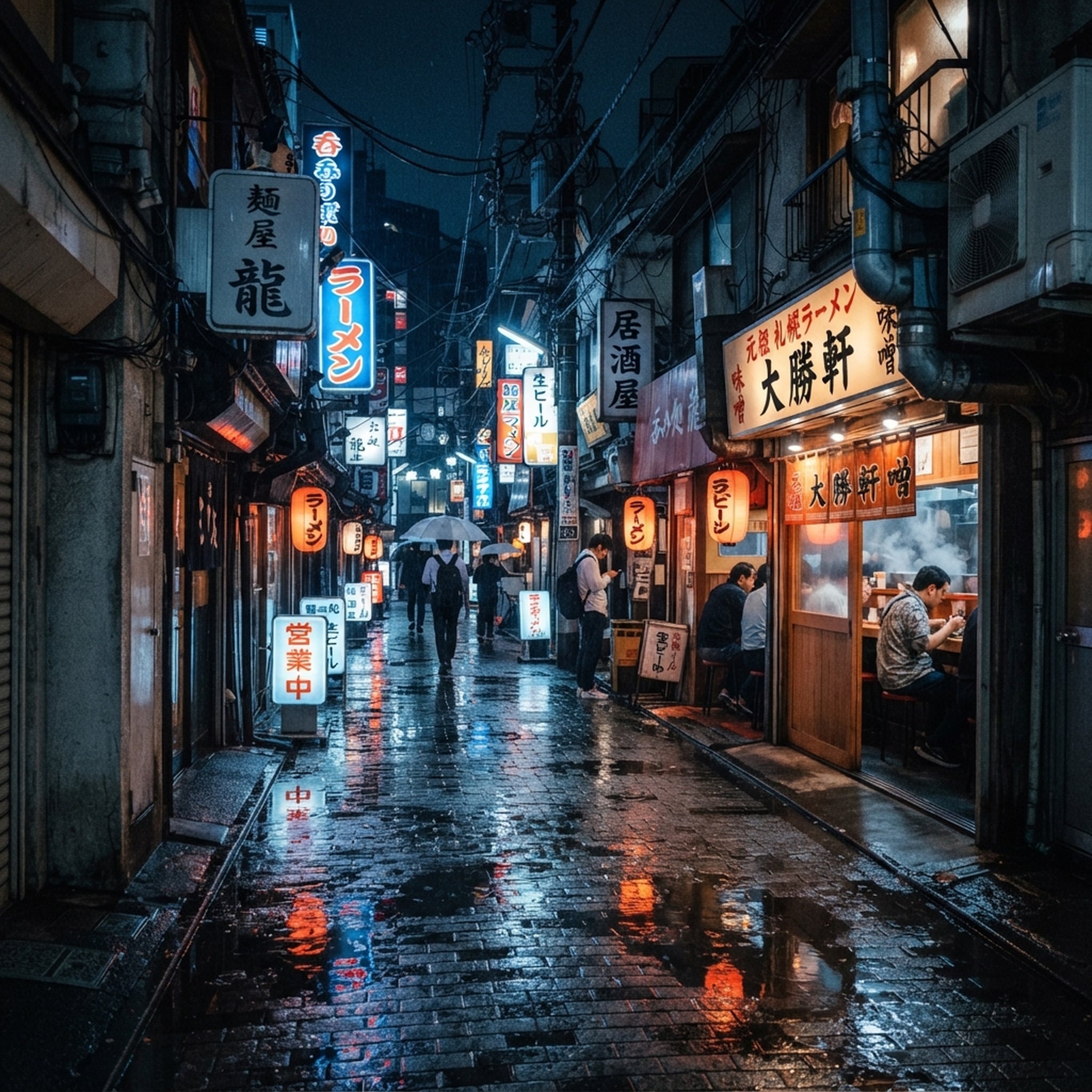 Tokyo street at night — generated with Nano Banana 2 Lite