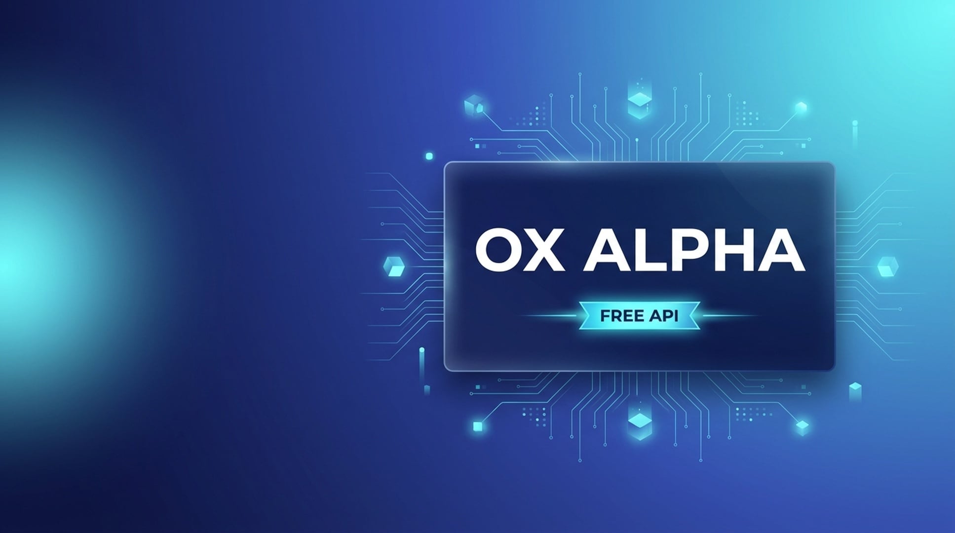 OX Alpha API hero banner dengan konteks 1M token dan penawaran uji coba gratis