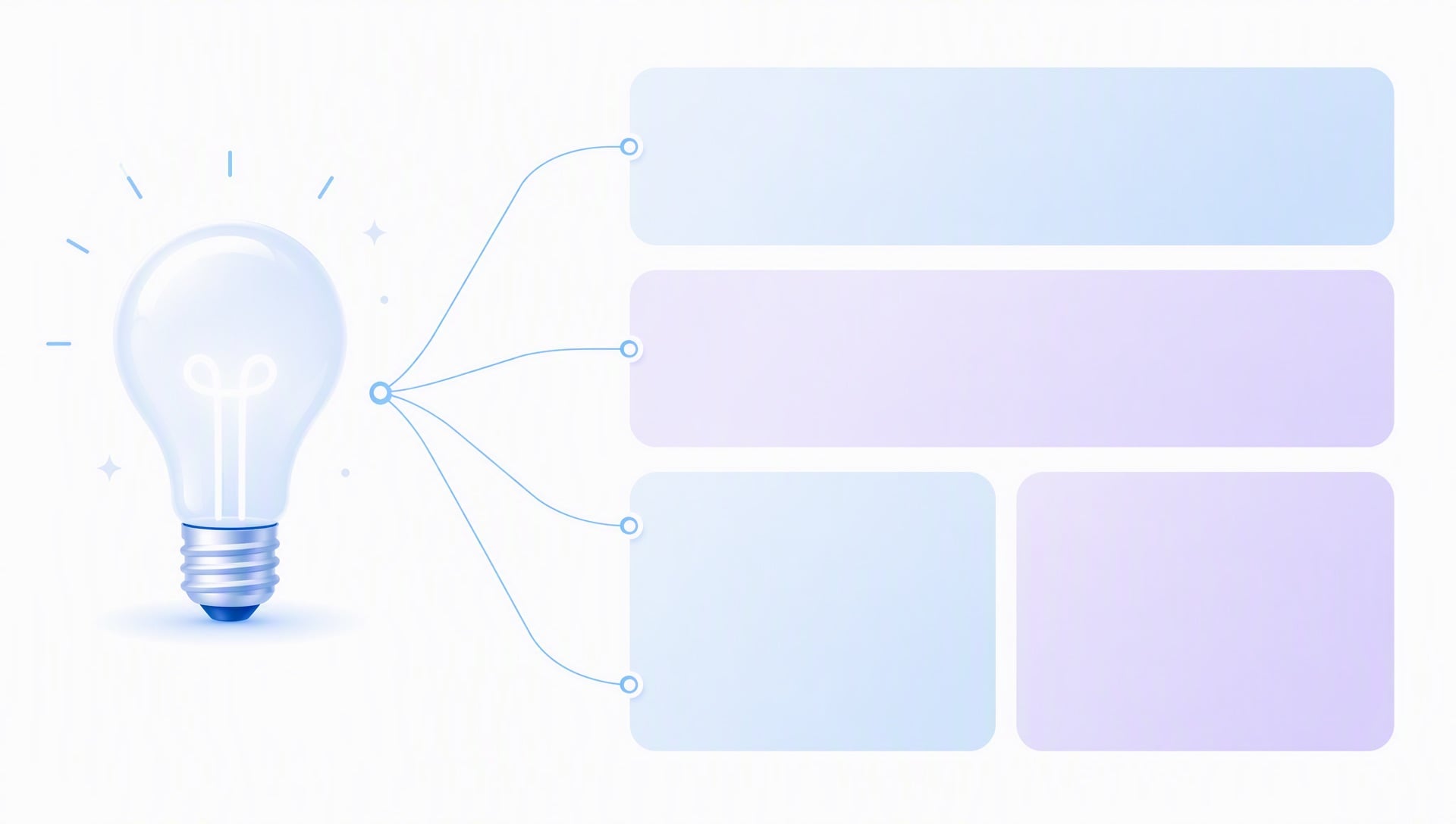 AI advertising video one idea — one lightbulb branching into two wide and two vertical platform formats