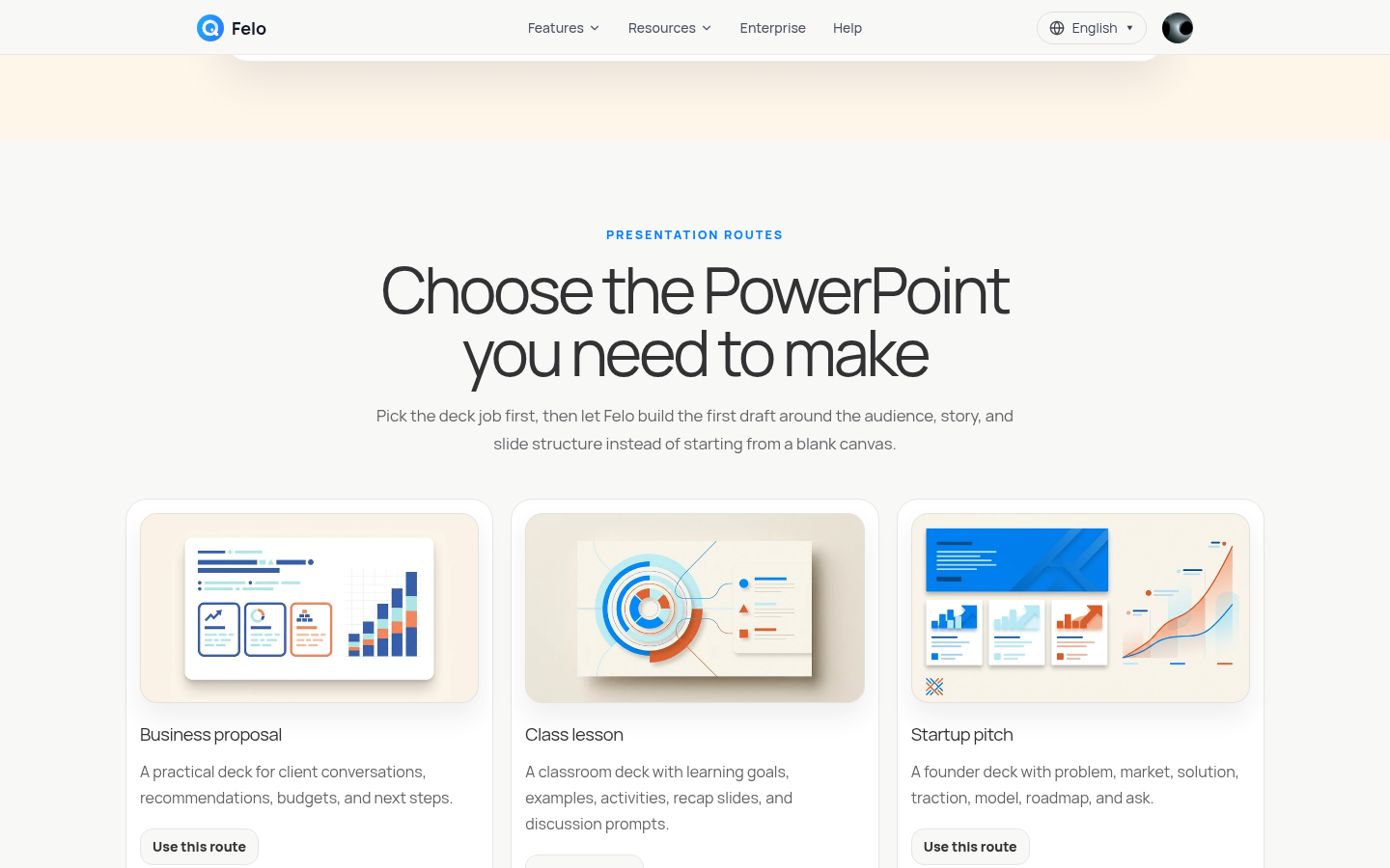 AI PowerPoint Generator - Six deck routes